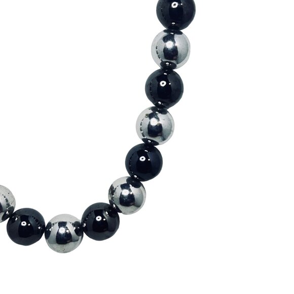 Vintage Chunky Two Tone Silver Balls Necklace (5457) - Picture 5 of 7
